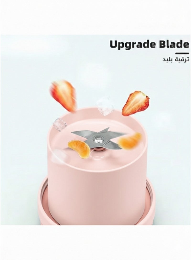 300ml Portable Mini Personal Blender – USB Rechargeable Juicer Blender, 6 Stainless Steel Blades for Kitchen, Home, Travel, Office, and Sports, One-Button Operation, Ideal for Smoothies, Protein Shakes, and Baby Food - Image 5